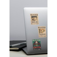 Fimer Piece Wanted Tasarımlı Düz Kesim Sticker Seti - 2,60 cm x 3,80 cm 20 Adet Sticker