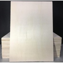 Fimer - Kavak Kontraplak - 10 Adet 4 mm A4 Boyutu (Hobi, Yakma, Dağlama)