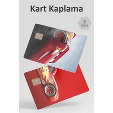 Fimer Şimşek Mcqueen 2'li Kart Kaplama Sticker Kredi/banka Kartı Kaplama