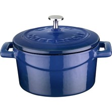 Fimer Metal Döküm Mini Tencere, Trendy, 10 Cm, 0.35 L Hacim, Mavi