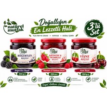 Natürel Mutfak Vişne Reçeli-Böğürtlen Reçeli-Ahududu&frambuaz Reçeli Glikoz Fruktoz İçermez%65 Meyve