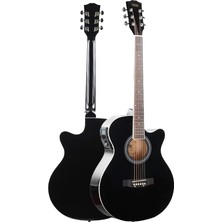 Fimer XC-300XBK-EQ Profesyonel Siyah Elektro Akustik Gitar 4/4 Yetişkin Üst Segment