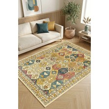Decomia Home Dijital Kaymaz Yıkanabilir Renkli Salon Halısı Mutfak Halısı Koridor Halısı