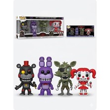 Fimer Nights At Freddy's Pop Fnaf 4'lü Set Lefty Bonnie Phantom Foxy Baby 12 cm Figürler