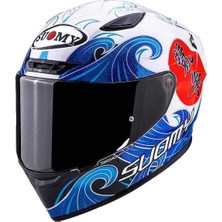 Suomy Track-1 Kask Waves Beyaz