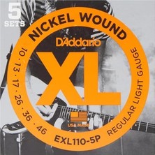 Fimer Gitar Telleri - Xl Nikel Elektrik Gitar Telleri - EXL110-5P - Mükemmel Intonasyon, Tutarlı His, Güvenilir Dayanıklılık - 6 Tel Gitarlar Için - 10-46 Normal Hafif, 5'lü Paket