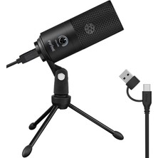 Fimer USB Mikrofon, Dizüstü Bilgisayar Için Metal Kondenser Kayıt Mikrofonu Mac Veya Windows Kardioid Stüdyo Kayıt Vokalleri, Seslendirmeler, Yayın Akışı ve Youtube VIDEOLARI-K669B