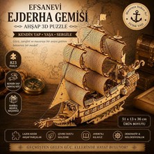 Fimer Ejderha Gemisi Ahşap Maket Seti 823 Parça – Dıy 3D Puzzle Yelkenli Gemi Koleksiyoner Modeli