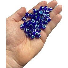 Fimer Market 100 Adet Eko Paket Danagöz Nazar Boncuğu - 10 mm - (Geniş Delikli)