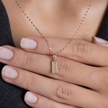 Bayar Gold 14 Ayar Altın Külçe Kolye 1,30 mm