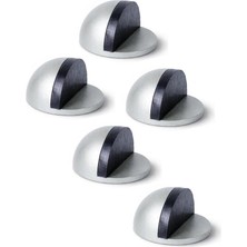 Fimer Yapışkanlı Kapı Kolu Stoperi, Metal Kapı Tamponu, Koruyucu Kapı Durdurucu (5, Saten)