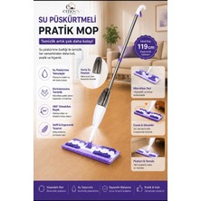 Emoev Su Püskürtmeli Sprey Mop Hazneli Mikrofiber Mutfak ve Parke Temizlik Paspası