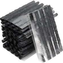 Fimer Tüpsüz Lastik Tamir Seti, 50 Adet 100MM x 6mm Siyah Acil Durum Tüpsüz Lastik Tamir Şeritleri Seti, Araba ve Motosiklet Lastikleri Için Kauçuk Tamir Aleti