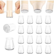 Fimer 8 Adet (2cm - 2,5 Cm) Silikon Masa Sandalye Pabuç Kaydırmaz Zemin KORUYUCU,50MM.DIKDÖRTGENNKEÇELI
