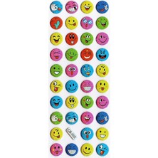 Fimer Kabartmalı Sticker Defter Planlayıcı Etiket (CB355) 16X7 Cm- Renkli Komik Emojiler