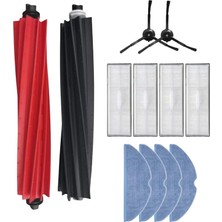 Fimer S8, S8+,s8 Pro-Pro Ultra ile Uyumlu 1 Ana Fırça 2 Siyah Yan Fırça 4 Filtre 4 Mop