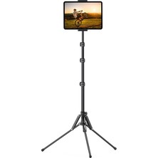 Fimer Tablet Tripod Tutucu, Tablet Standı - Yüksekliği 65 Inç'e Kadar Ayarlanabilir Tutucu Tripod 2022 iPad Air Mini 2 3 4 5 6, iPad Pro 9.7, 10.5, 12.9, Tab, Iphone, Akıllı Telefon ve Tablet Için