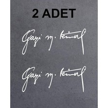 Fimer Usta Gazi Mustafa Kemal Imza - Atatürk Imza Beyaz 60X24 cm 30 x 12 CMUSTA4DBBFDE5-F17-30X12