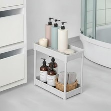 Fimer Katlı Antrasit Banyo ve Mutfak Tezgah Üstü Düzenleyici Raf – Çok Amaçlı Plastik Organizer, Baharatlık, Kozmetik ve Deterjan Standı – Suya Dayanıklı Modüler Tasarım – Antrasit