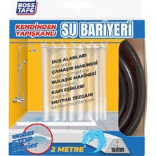 Fimer Tape Duş, Kapı Eşiği, Mutfak Tezgahı Etrafı Su Kesici Bariyer Siyah - 2 Metre
