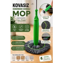 Emoev Kovasız Kendinden Sıkmalı Mikrofiber Mop El Değmeden Sıkılan Pratik Paspas