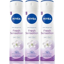 Fimer Fresh Sensation Kadın Sprey Deodorant 150 Ml,72 Saat Anti-Perspirant Koruma,uzun Süren Ferahlık X3