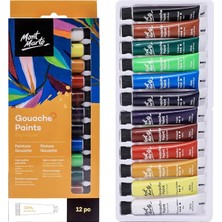 Fimer Marte Signature Guaj Boyası, 12 x 11,3 G (12 Ml), Yarı Mat Kaplama, 12 Renk, Tuval, Suluboya Kağıdı, Suluboya Boyaları ve Karışık Teknik ile Kullanıma Uygundur