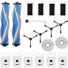 Fimer Deebot T30 Omni ve T30 Pro ile Uyumlu 1 Yıllık Yedek Parça Seti - 2 Ana Fırça, 4 Yan Fırça, 4 Hepa Filtre, 6 Toz Torbası, 2 Mop Bezi