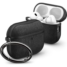 Fimer Airpods Pro 3 ile Uyumlu Kılıf Urban Fit Örgü Kumaş Siyah Kapak - ACS11196 (Spigen Tr Garantili)