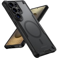 Fimer Samsung Galaxy S25 Ultra Için Kılıf Fusion-Rugged Manyetik [magsafe ile Uyumlu] S25 Ultra Kılıfı Kamera Korumalı Arkası Mat Pc Koruyucu Tasarımlı Güçlü Manyetikli S25 Ultra Koruyucu (Siyah)
