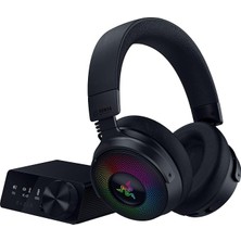 Fimer Kraken V4 Pro - Kontrol Hub'lı Kablosuz Oyun Kulaklığı - Sensa Hd Haptikler (Oled Kontrol Hub'ı, Triforce 40MM Sürücüler, Hyperspeed & Bluetooth, Thx Audio) Siyah