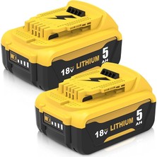 Fimer 18 V 5,0 Ah DCB182 DCB180 DCB184 DCB200 DCB182 DCB181 DCB201 Için 2x DCB184 Yedek Pil Goodexo