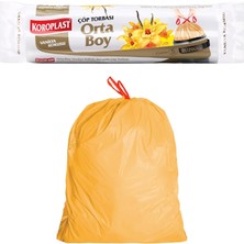 SBN - Store Vanilya Kokulu Orta Boy Büzgülü Çöp Poşeti 15'li 55X60 Cm, Kolay Bağlanır Kokulu Büzgülü Orta Boy Çöp Torbası, Sızdırmaz, Yırtılmaz, Geri Dönüştü