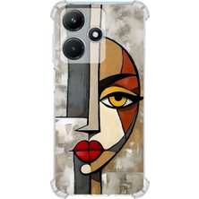 Printify Infinix Hot 30I ile Uyumlu Şeffaf Silikon Kılıf Uv Baskılı Esnek Tpu Kapak Çözüm No6