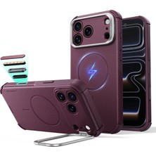 Esr Apple iPhone 17 Pro Max - 18 Pro Max Cyber Tough Magsafe Stantlı Kılıf -Kamera Kontrol Buton - Burgonya