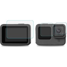 Fimer Hero 9 Temperli Cam Ekran Koruyucu, Gopro Hero 9, 10, 11, 12 Black ile Uyumlu