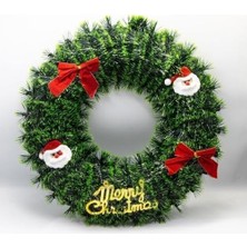 SBN - Store Noel Kapı Çelenkleri Yeşil Renkli Ağaç Asılı Ön Kapı Süsü Yılbaşı Kapı Süsü 40 cm