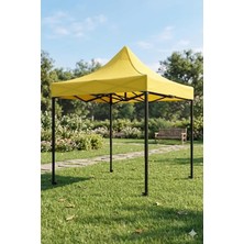 Fimer Outdoors Premium Serisi Altıgen Profil Sarı 3x3 Katlanır Makaslı Çardak