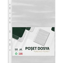 Fimer Poşet Dosya 100 Adet – Delikli, Klasör Uyumlu (A4)