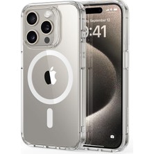 Fimer iPhone 15 Pro Kılıf, Magsafe ile Uyumlu, Askeri Sınıf Koruma, Sararmaya Dayanıklı, Çizilmeye Dayanıklı Arka Kılıf, iPhone 15 Pro Için Manyetik Telefon Kılıfı, Klasik Serisi, Şeffaf
