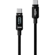 Fimer Smart Type-C To Type-C Hızlı Şarj Kablosu | 100W Pd 2m 480MBPS LED Gösterge Örgü X6429