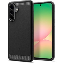 Fimer Galaxy A56 ile Uyumlu Kılıf Rugged Armor Üst Düzey Koruma Siyah Karbon Kapak - ACS09225 (Spigen Tr Garantili)