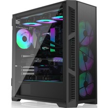 Fimer Ponos Ultra Ms4 E-Atx Orta Kule Pc Kasası, Açılan Temperli Cam Yan Panel, Ön Kurulum 4 Argb Fan, Mesh Ön Panel, Siyah (0R20B00226)