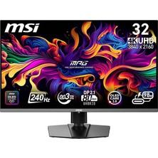 Fimer 31.5 Mpg 322URX Qd-Oled, Gaming Monitör, Uhd, 16:9 Flat, Qd-Oled, 240HZ, 0.03MS, G-Sync Compatible