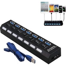 SBN - Store A5258 7 Portlu USB 3.0 Hub Anahtarlı Çoklayıcı Çoğaltıcı Switch