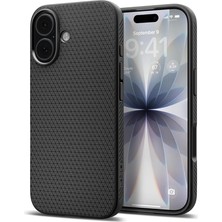 Fimer iPhone 17 ile Uyumlu Kılıf Liquid Air Kaymaz Dokulu Yüzey Siyah Kapak - ACS09977 (Spigen Tr Garantili)