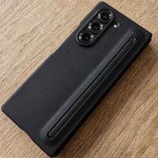 Fimer Samsung Galaxy Z Fold 7 ile Uyumlu Tuşlu Kalem Bölmeli Kamera Koruma Çıkıntılı Telefon Kılıfı, Arka Entegre Stylus Yuvası, Hediye Kalem Dahil, Darbe Emici Koruma (Siyah)