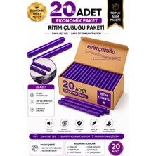 Midex ÖRF-BT-25PRP-10X Mor Ritim Çubuğu Örf Aletleri Seti 25 cm Karbon Fiber Toptan Paket (10 Çift Tek Renk)