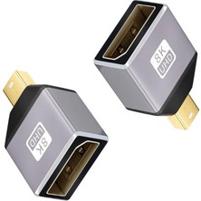 Keepro 8k Mini Displayport Erkek To Display Port Dişi Çevirici Çift Yönlü Kullanılır