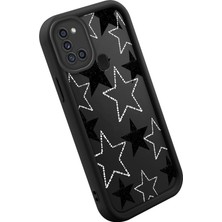 Fimer Galaxy A21S ile Uyumlu Desenli Yüksek Kalite Siyah Silikon Kılıf Kamera Korumalı Düşmeye Dayanıklı Kapak Telefon Kılıfı